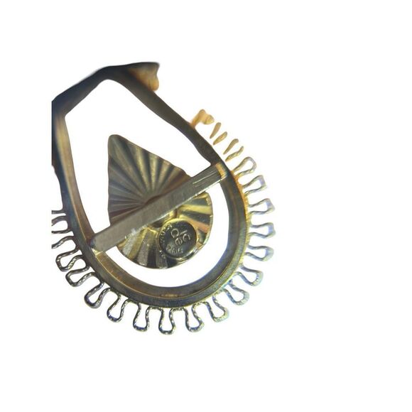 DCE signed pendant gold necklace diamond chip teardrop pendant - Picture 6 of 10